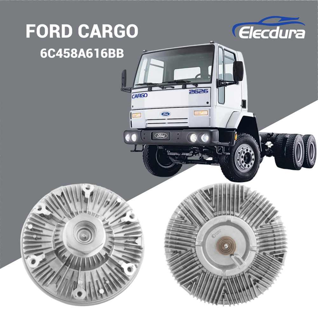 Unidade de ventilador viscoso 6C458A616BB para Ford Cargo 2632 e 1933 Cummins Engine
