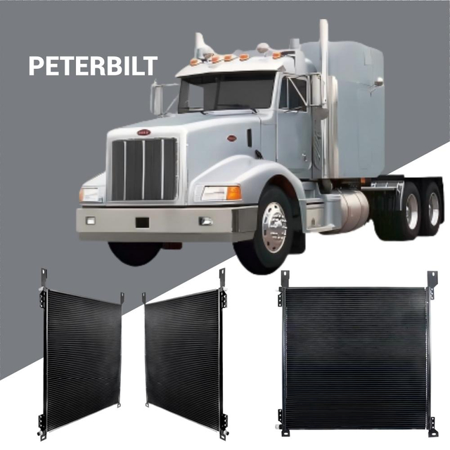 Peterbilt AC Kondenser 1803809 1804015; OE &ccedil;apraz referansı F316069; Ağır hizmet tipi kamyon HVAC toptan satış bileşeni.