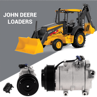 Compressor 12V AC 10SRE18C RE284680 para carregadeira John Deere