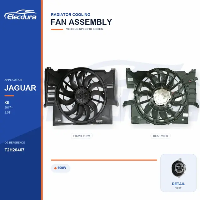 Conjunto del ventilador de refrigeraci&oacute;n del radiador para Jaguar XE 600W T2H20467 Suministro a granel