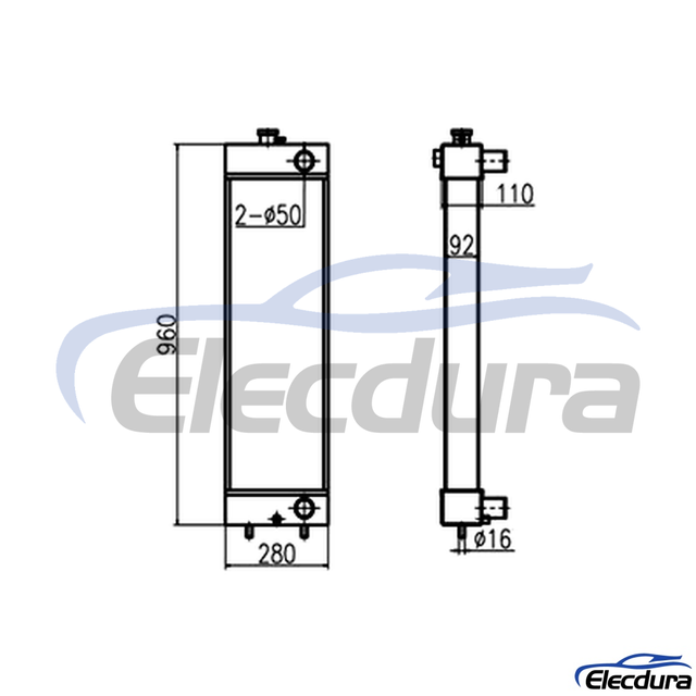 281-3625 Caterpillar E312D star&aacute; verze vodn&iacute; n&aacute;drže Chladič j&aacute;dro