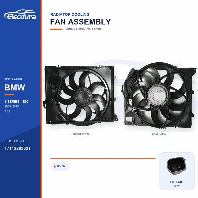 K&oslash;lerventilator komplet til BMW E90 / M3 850W 17112283621 Bulk Supply