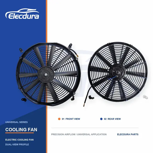 Universel Ventilateur de refroidissement de radiateur Lame droite de 16 pouces 160W en gros