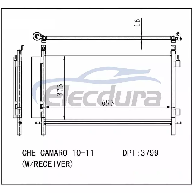 92239774 Chevrolet Camaro 2010-2011 Skraplacz klimatyzacji