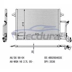 4B0260403S Audi A6 1998-2005 A/C kondensator
