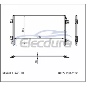 7701057122 Condensatore aria condizionata Renault Master 2003-2010