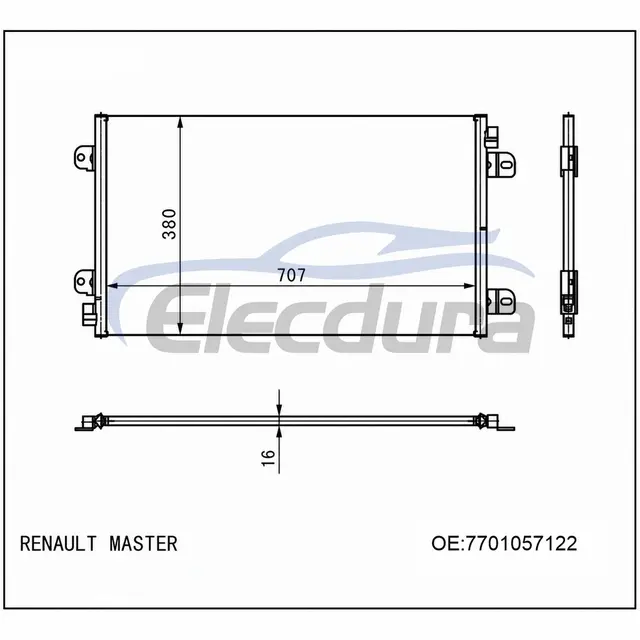 7701057122 Renault Master 2003-2010 Condensador A/C