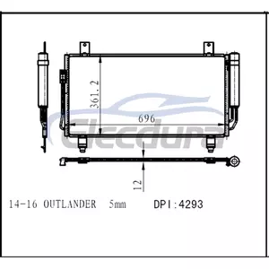 7812A220 Mitsubishi Outlander 2014-2016 Kondensor A/C Inti 12mm
