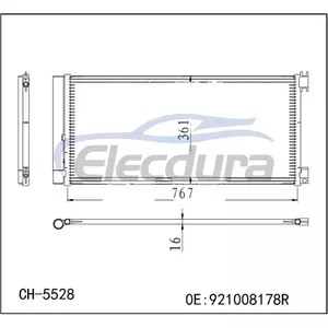 921008178R Nissan Fiat Talento 2016–2017 A/C-Kondensator