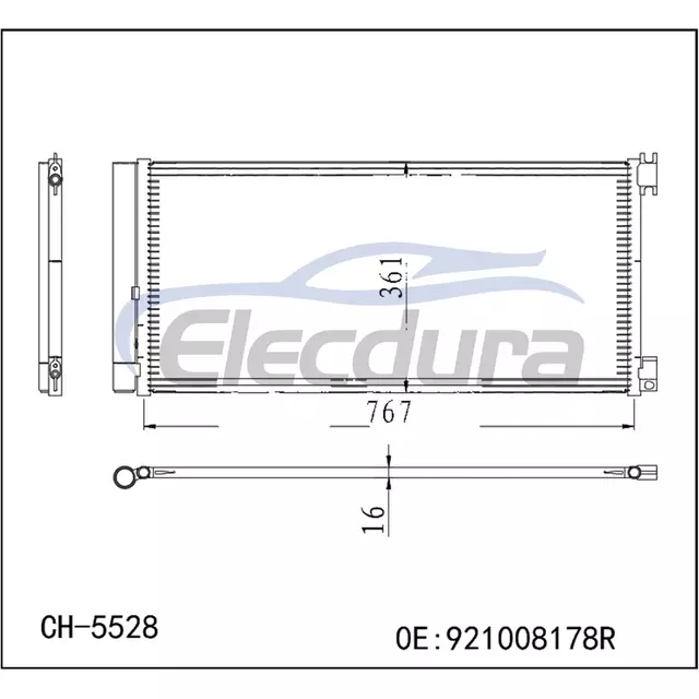 921008178R Nissan Fiat Talento 2016-2017 Конденсатор кондиціонера