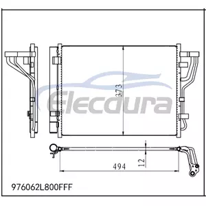 976062L800FFF Конденсатор кондиціонера Kia Pro Cee'd 2008-2012
