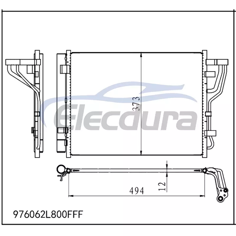 976062L800FFF Kia Pro Cee'd 2008-2012 A/C 콘덴서