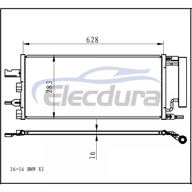 64509271206 BMW X1 F48 2016-2024 Condensator A/C