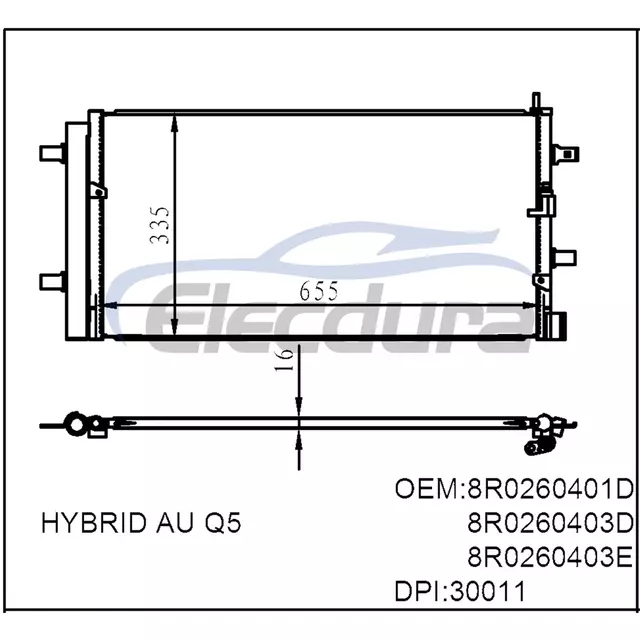 8R0260401D Audi A6 2011-2016 Airco Condensor
