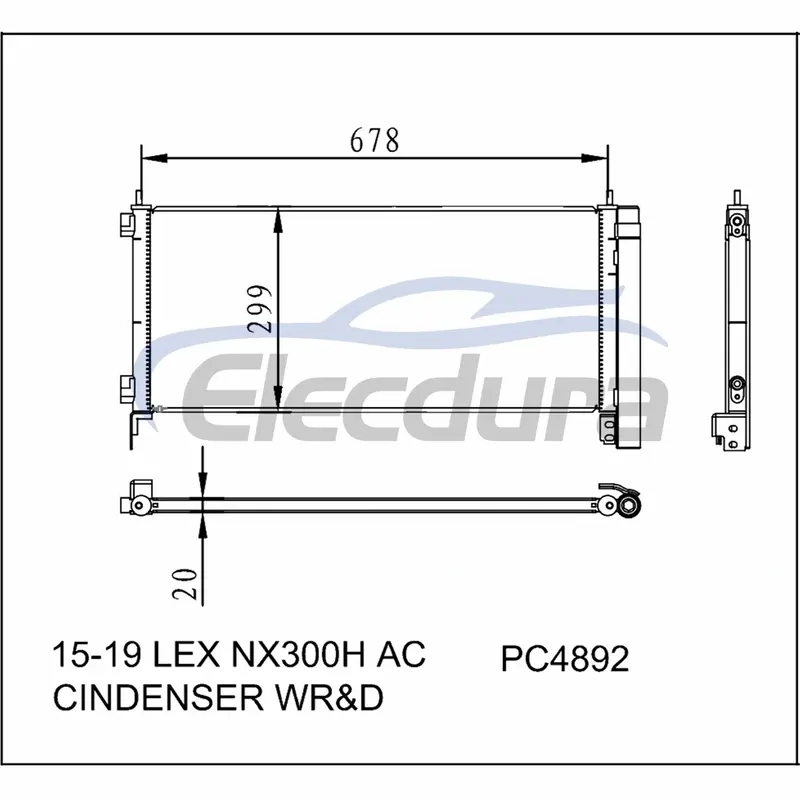 8846078030 Lexus Lex Nx300h A 2015-2019 Condensador de A/C