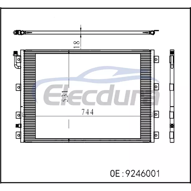 K122125 Kenworth T400 1995-2007 A/C kondensator