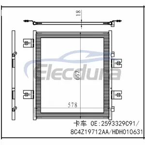 2593329C91 Internacional 3200 2007-2010 Condensador de A/C