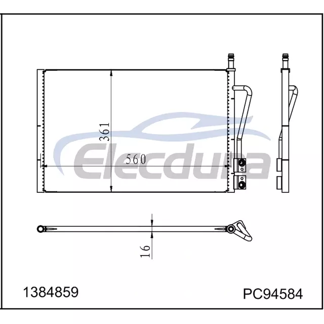 1384859 Ford Fiesta V 2005-2008 Συμπυκνωτής A/C