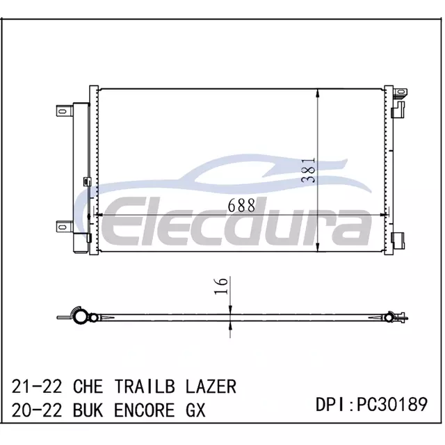 42721705 Chevrolet Trailblazer 2021-2022 Συγκέντρωση συμπυκνωτή A/C