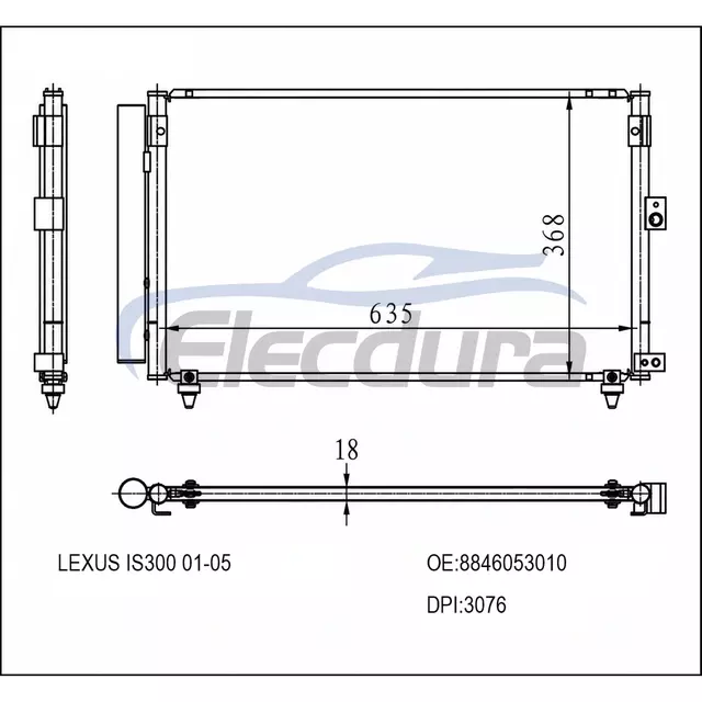 8846053010 Lexus Is300 2001-2005 Skraplacz klimatyzacji