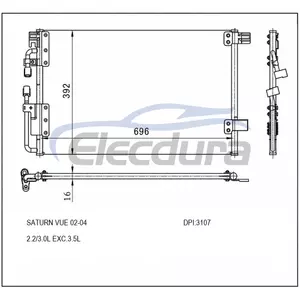15807005 Saturn Vue 2 2 2002-2004 3.0L / 3.5LA/C condensor