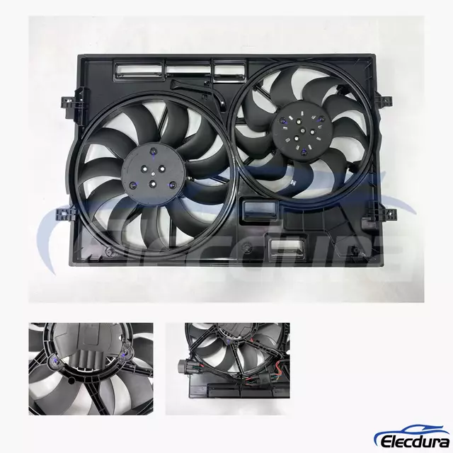 Sostituzione all'ingrosso aftermarket del gruppo ventola di raffreddamento del radiatore senza spazzole 3Q0121205B Audi