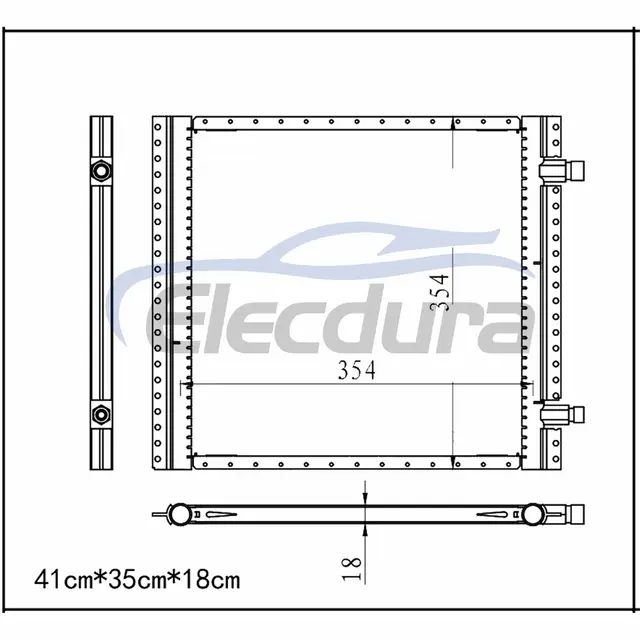 Universal Condensator A/C 410 &times; 350 &times; 18 mm