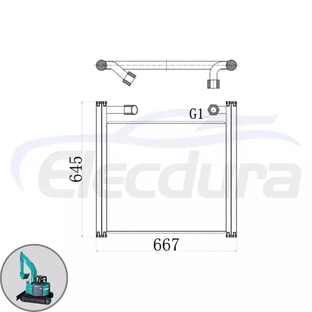 YY05P00004S010 Kobelco SK135SR Hydraulik&ouml;lk&uuml;hler Gro&szlig;handel