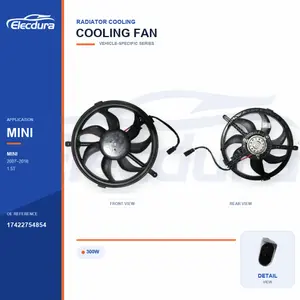 مروحة تبريد الردياتير لـ BMW MINI R56 300W 17422754854 توريد بالجملة