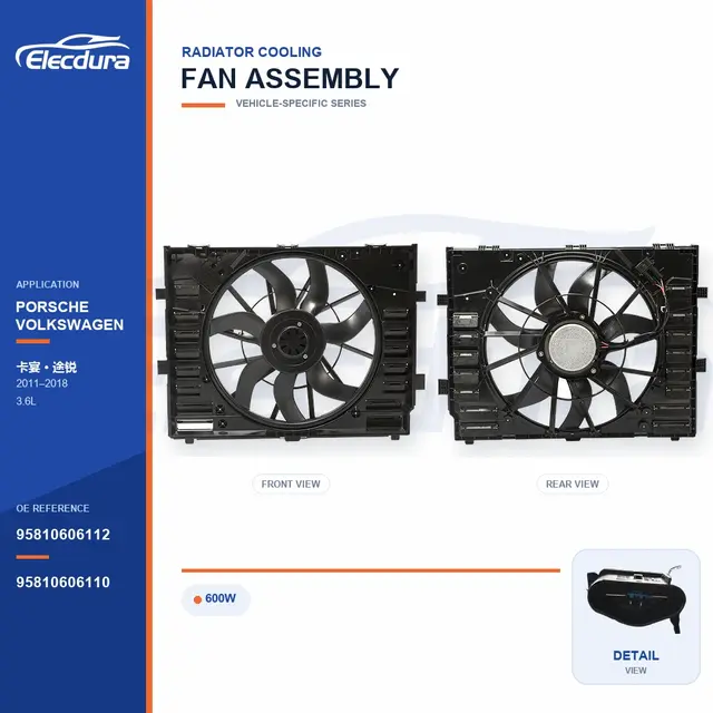 K&uuml;hlerl&uuml;fter-Baugruppe f&uuml;r Porsche Cayenne / Touareg 600W 95810606112 Gro&szlig;packung