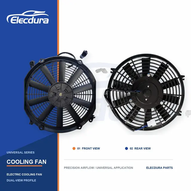 Universel Ventilateur de refroidissement de radiateur lame droite 12 pouces 220W vente en gros
