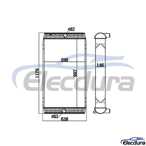 14533173 Volvo ถังเก็บน้ำ EC360 หม้อน้ำ แกน