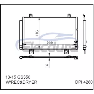 8846030B40 لكزس Gs350 2013-2015 مجموعة مكثف مكيف الهواء
