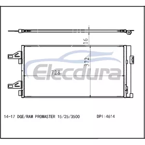57008243AA Dodge Ram Promaster 2014-2017 Condensator A/C