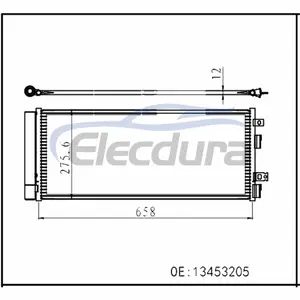 13453205 Opel Corsa 2014–2023 Klimakondensator 12 mm Kern