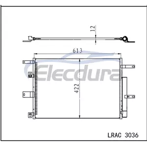 301000058AA Chery Tiggo 4 1 5i 2017+ Rakitan Kondensor A/C Inti 12mm