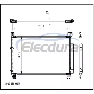 8846048210 Lexus Rx350 2016-2017 Condensator A/C cu receptor/uscător