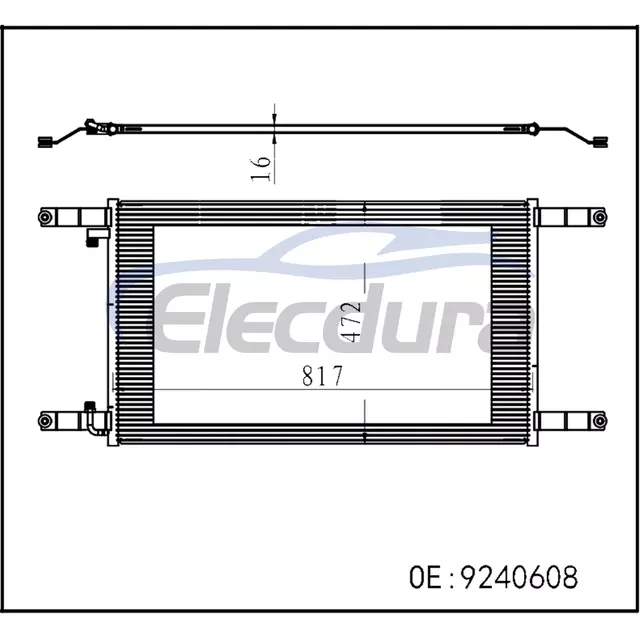 9240608 Freightliner C112 Century 1997-2001 Condensador A/C