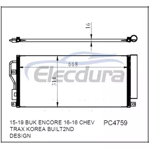 95410841 Kondensor AC Chevrolet Trax 2016-2021