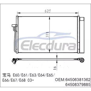 8.361.362 BMW Seri 5 E60-E68 2001-2010 Kondensor A/C