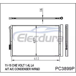 976061M100 Kia Forte- H 2010-2013 Klimaanlagenkondensator