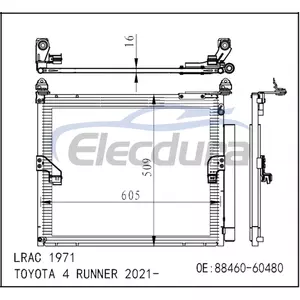 8846060480 Toyota 4runner 2021-2022 4.0LA/C condensoreenheid