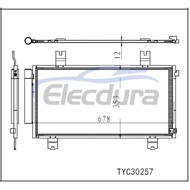 80100-3W0-A01 Ensemble condenseur de climatisation Honda HR-V 2023-2024
