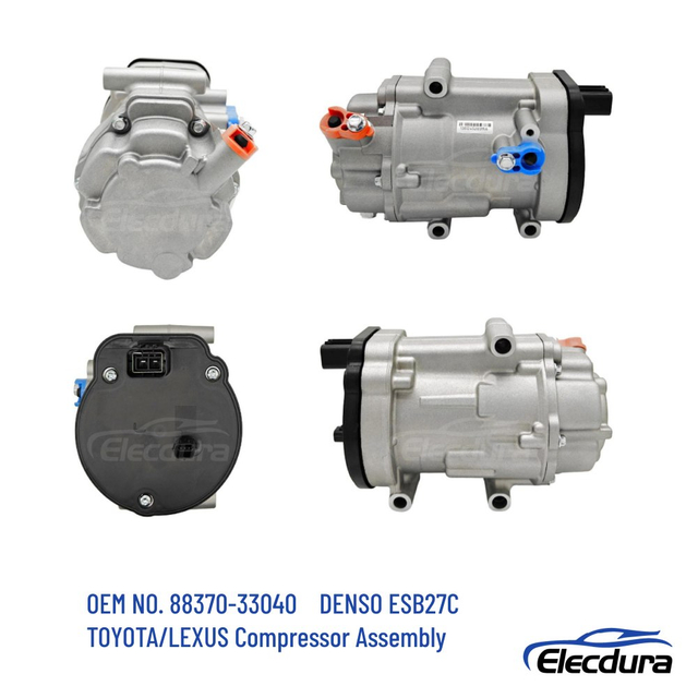 88370-33040 compresor de CA el&eacute;ctrico de 270 V para veh&iacute;culos h&iacute;bridos Toyota Lexus, reemplazo denso, suministro al por mayor