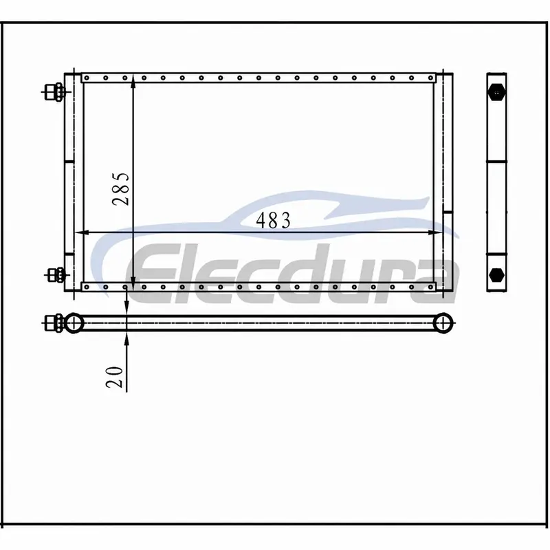 อเนกประสงค์ คอนเดนเซอร์ A/C 483 &times; 285 &times; 20 มม
