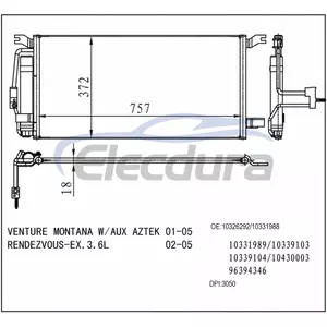 10326292 Buick Rendezvous 2002-2007 Condensador A/C