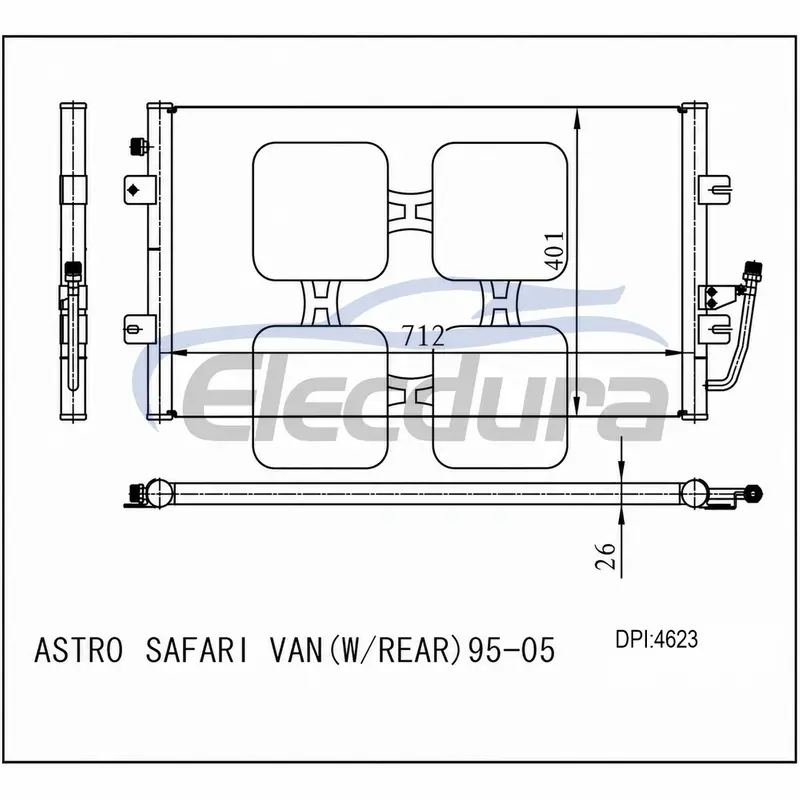 52456513 Chevrolet Astro Safari Van 1995-2005 Kondensor A/C