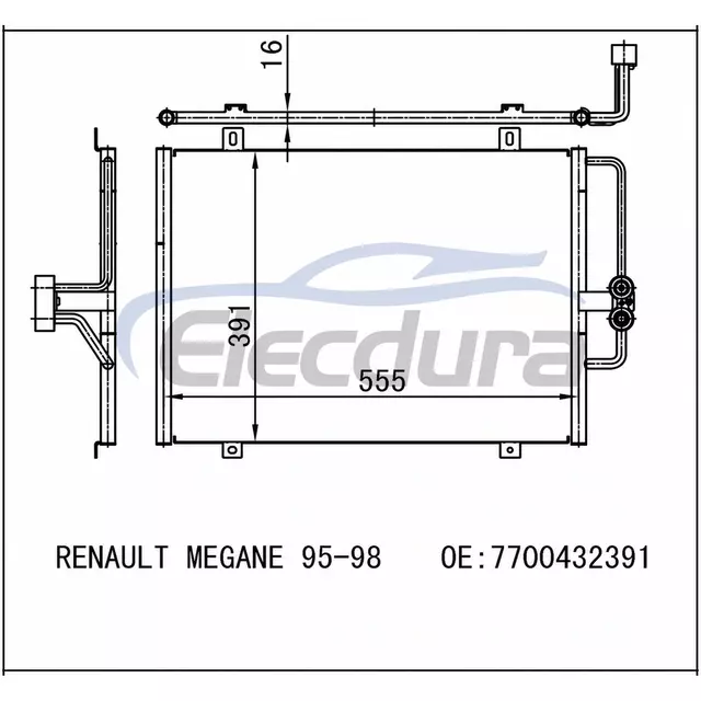 7700432391 Renault M&eacute;gane 1995-1998 Condensador A/C