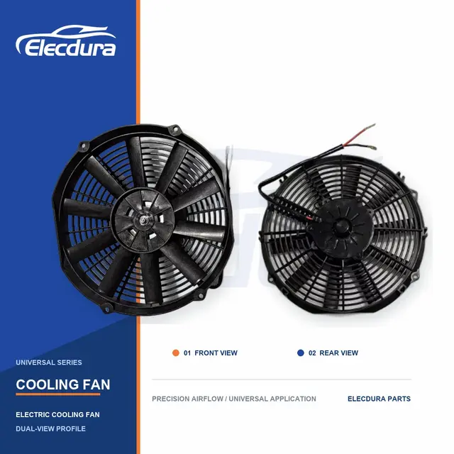 Universel Ventilateur de refroidissement de radiateur Lame droite de 11 pouces 80W en gros