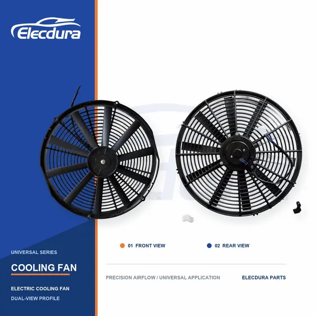 Universel Ventilateur de refroidissement de radiateur Lame droite de 16 pouces 120W en gros
